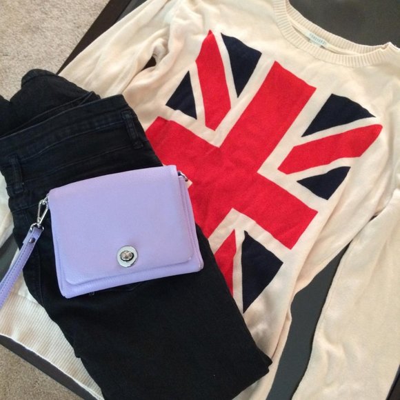 NWOT Forever 21 Union Jack Sweater - Picture 3 of 4